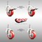 Service Caster 3 Inch 316SS Red Polyurethane 12mm Threaded Stem Caster Lock Brake, 2PK SS316TSTTL20S314-PPUB-RED-M1215-2-S2 - alternate 2